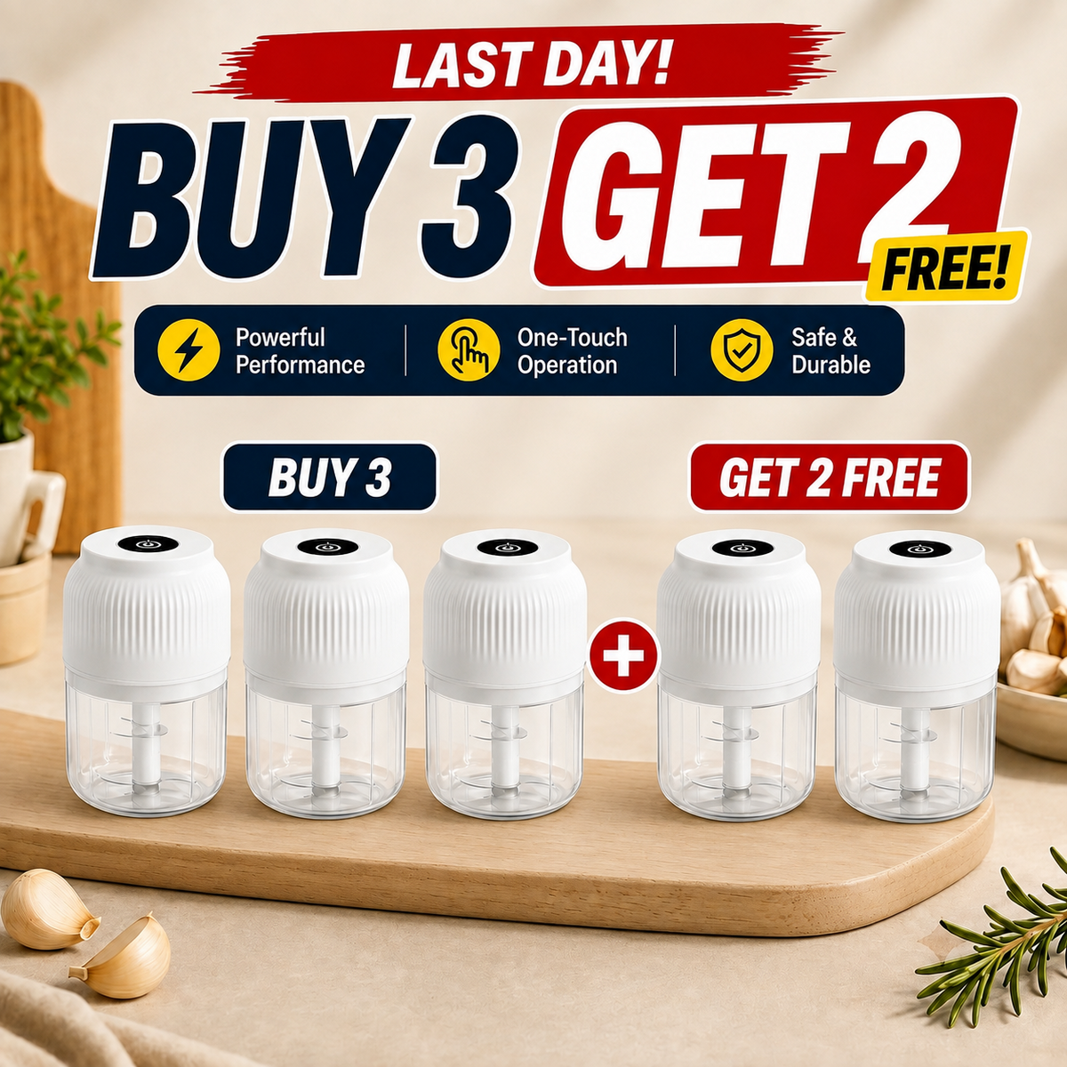 ๐ฅ LAST DAYโBUY 2 GET 1 FREE ๐ Mini Electric Food Chopper โ USB RECHARGEABLE ๐ถ๏ธ๐ง