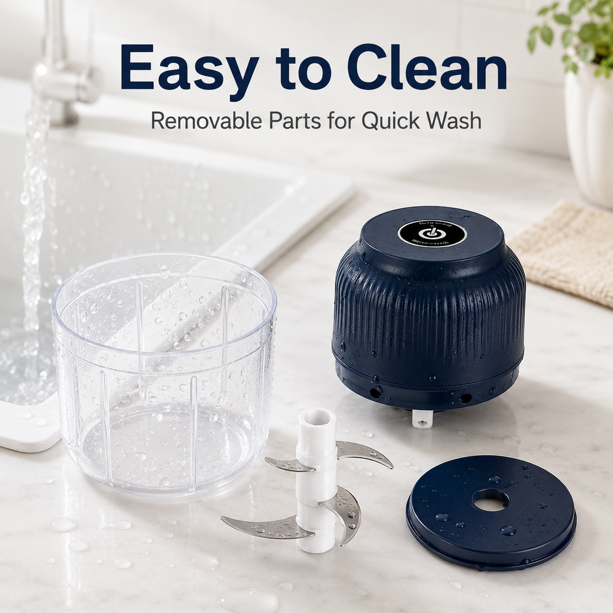 🔥 LAST DAY—BUY 2 GET 1 FREE 🔋 Mini Electric Food Chopper – USB RECHARGEABLE 🌶️🧄