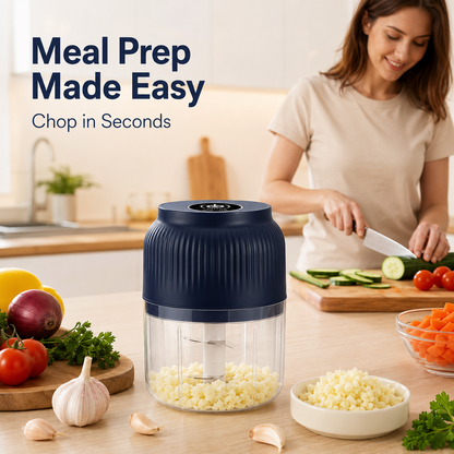 🔥 LAST DAY—BUY 2 GET 1 FREE 🔋 Mini Electric Food Chopper – USB RECHARGEABLE 🌶️🧄