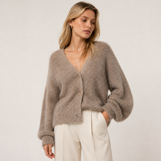 Fuzzy Knit Cardigan